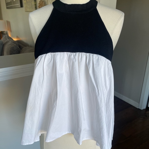Vici color block billowy high low crop top boho S - Picture 8 of 9